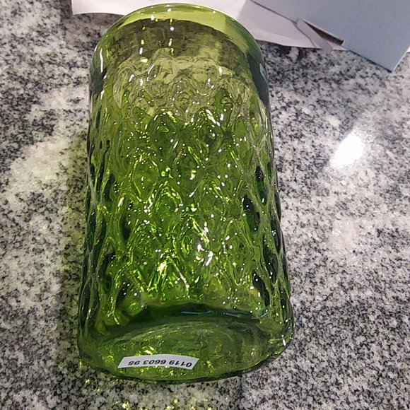 Unique, Handmade - Drinking Glass (Flower Vase) color green. - Picture 2 of 5